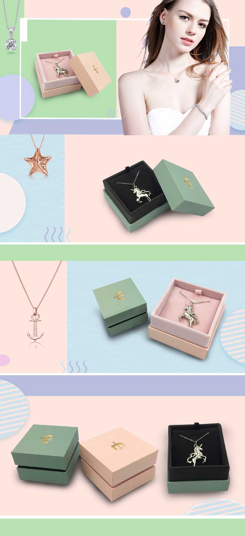 Custom cardboard jewelry boxes