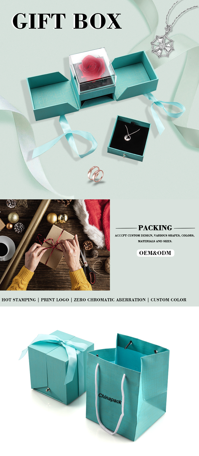 Cute gift boxes with logo