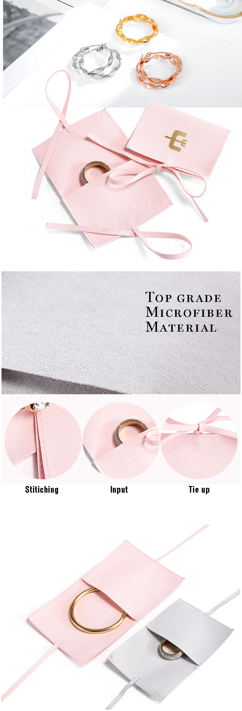 Custom jewelry pouch with logo