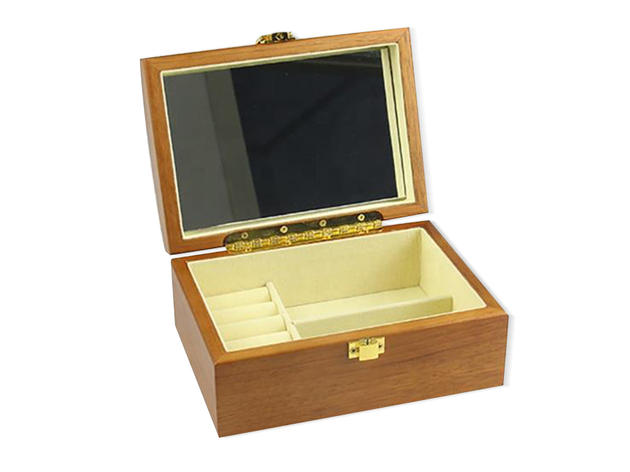 JWB028 wood jewelry box with mirror