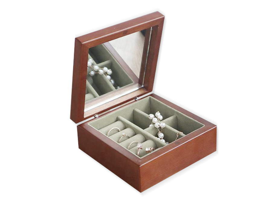 JWB040 mirror wood box for jewelry