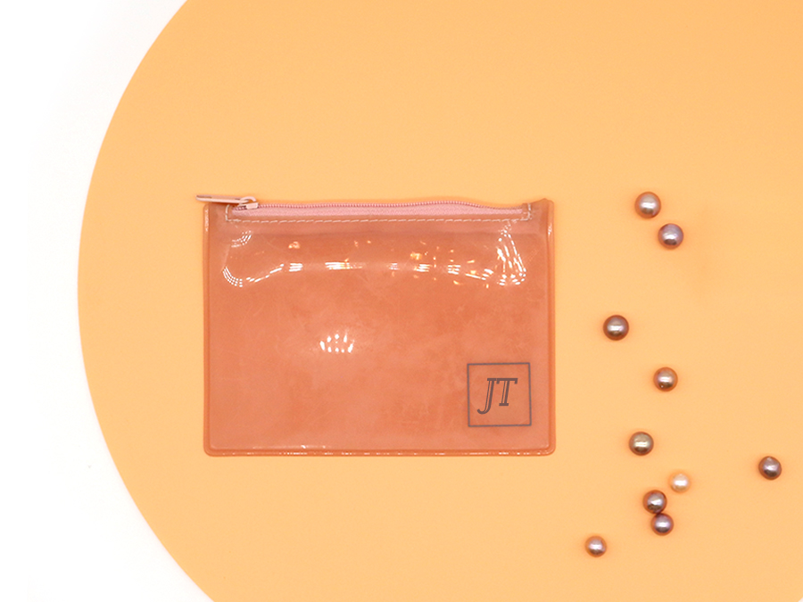 JPZ008 small zip clear bag hole jewelry