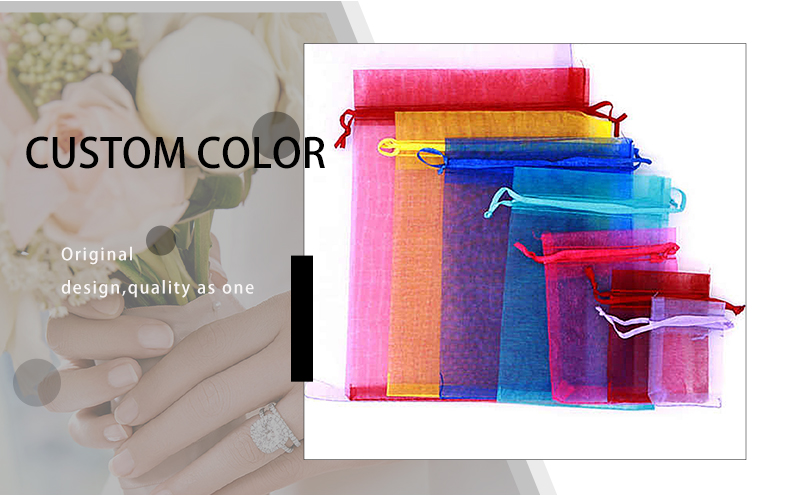 JPD095 Organza drawstring bags